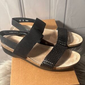 Munro Pisces Women's Black Woven Sandals, Size 10